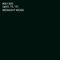 #00130D - Midnight Moss Color Image